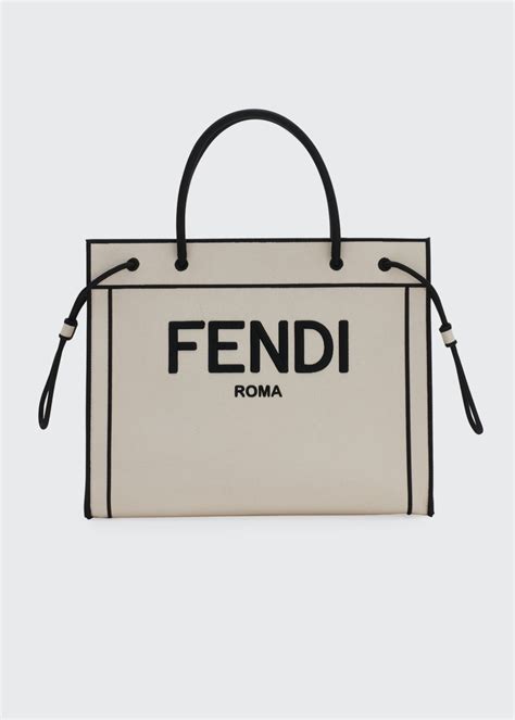 fendi canvas shopper tote|Fendi totes lowest price.